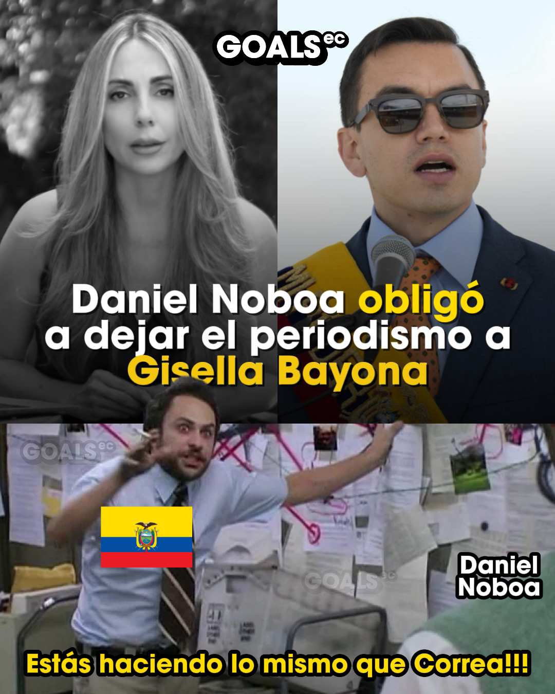 Gisella Bayona deja el periodismo tras días de señalamientos y apunta al presidente Noboa