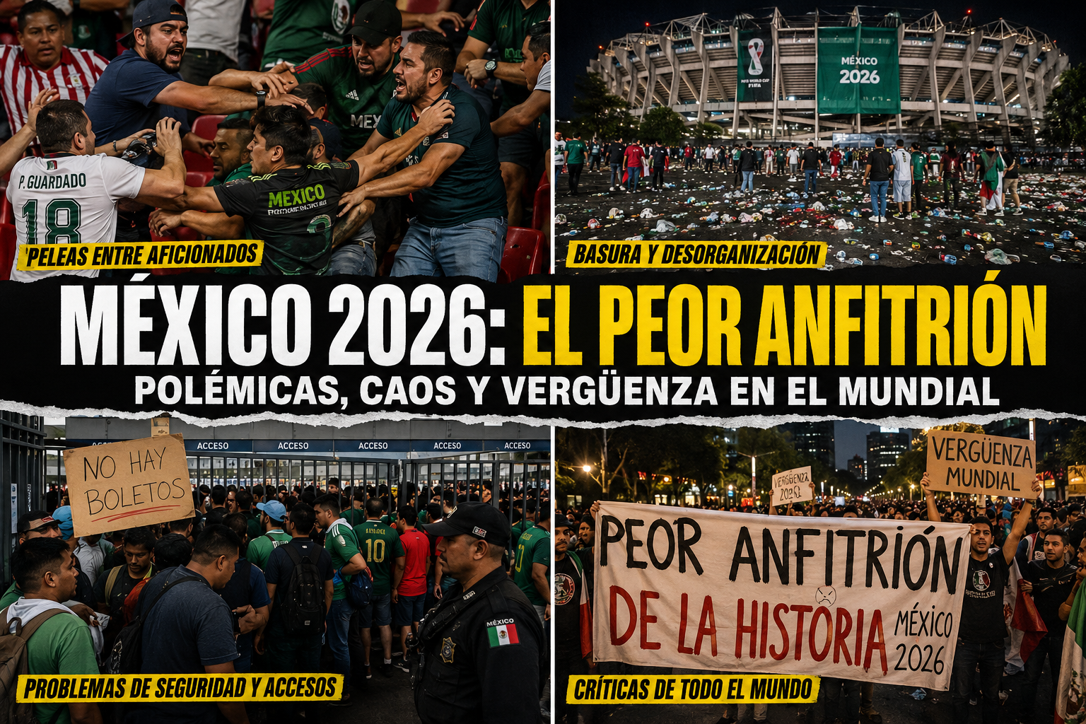 México 2026: el Mundial que pasó de ser una fiesta a convertirse en el peor anfitrión de la historia